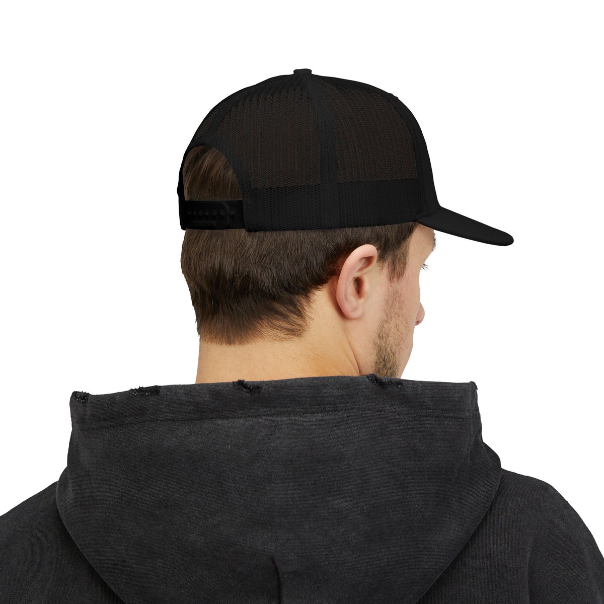 Emerald Twist Trucker Cap – Embroidered Leaf Snapback Hat