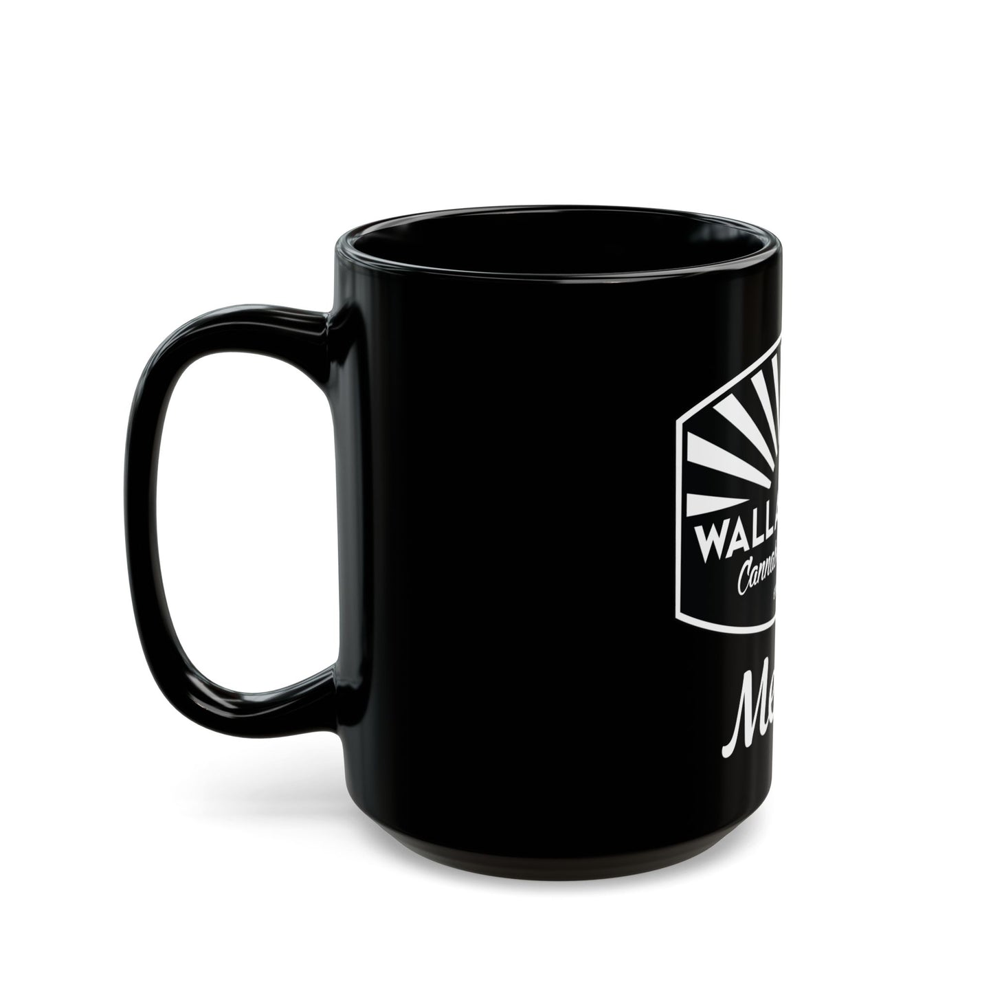 Custom Cannabis Company Black Mug | Unique Gift for Cannabis Lovers, Coffee Lovers, Personalized Mug, 11oz 15oz