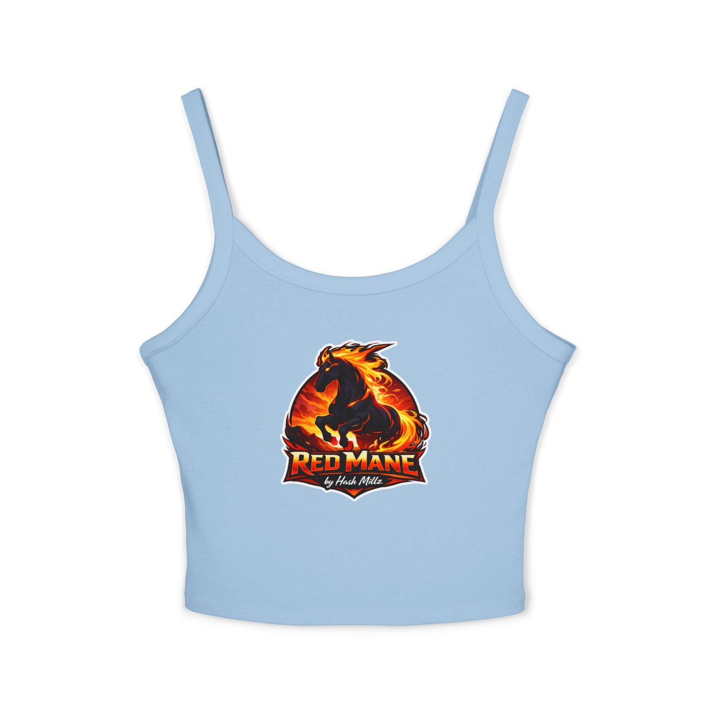 Red Mane Spaghetti Tank Top