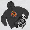 Red Mane Lion Logo Hoodie — Flame Graphic Three-Panel Fleece Hoodie