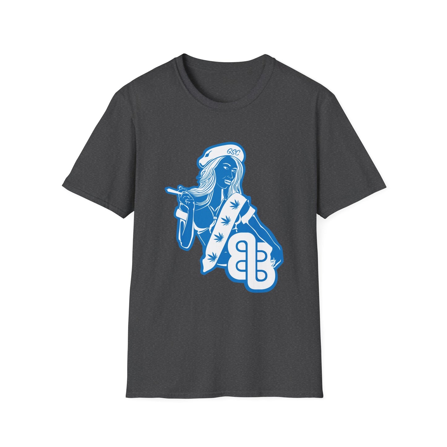 Sailor Babe Graphic T-Shirt — Blue Retro Pinup Tee
