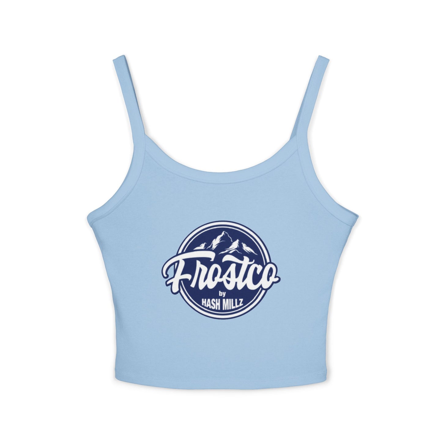 Spaghetti Tank Top - 'Frostrco' Mountain Logo Crop