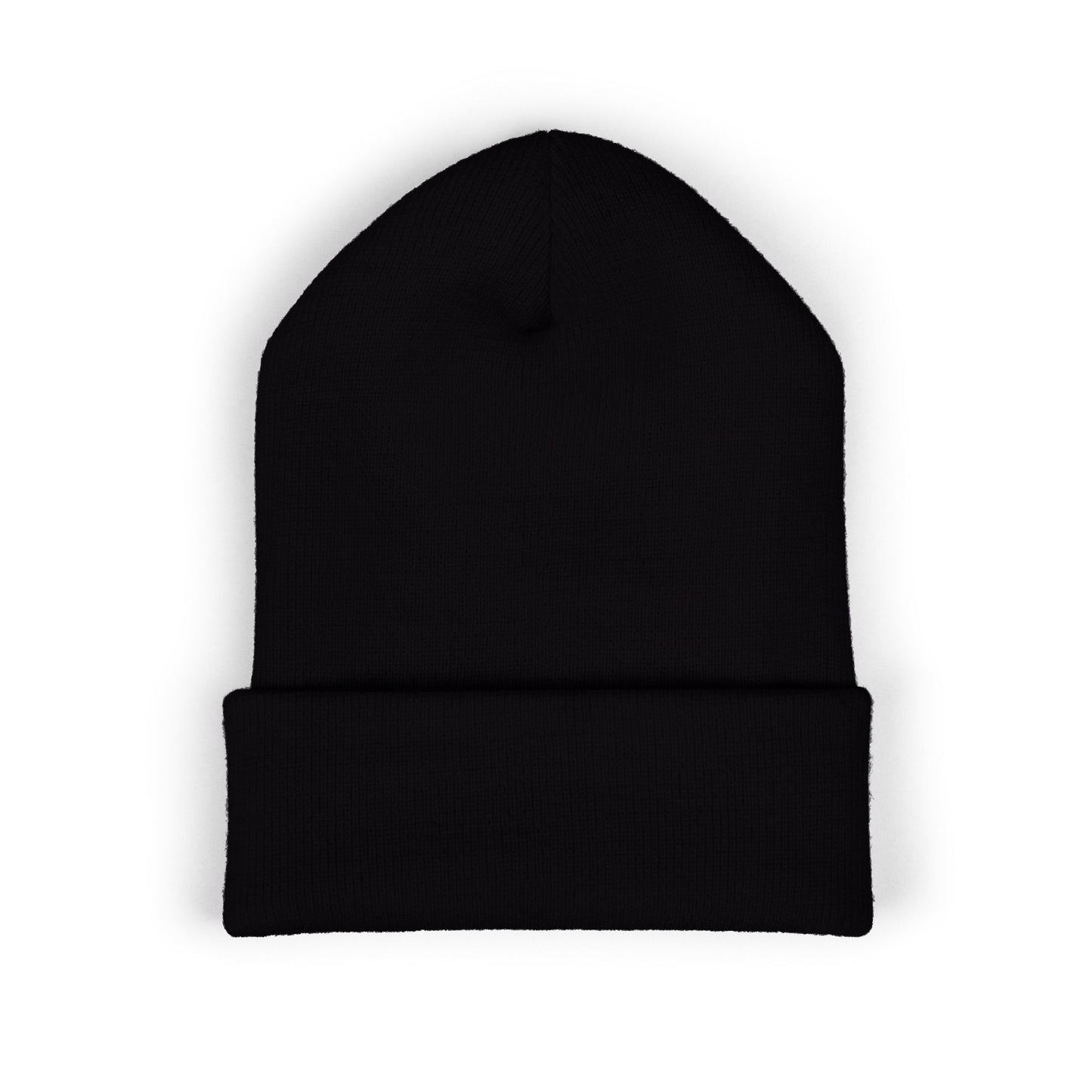 Embroidered 'DeSaus' Cuffed Beanie — Classic Knit Winter Hat