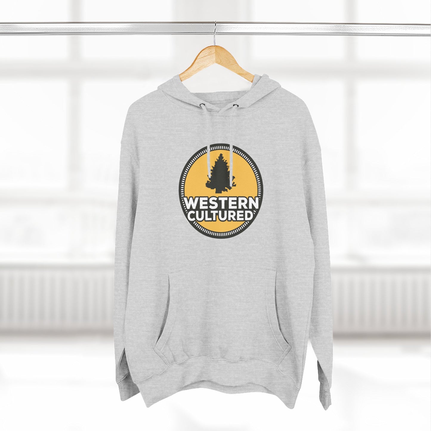 Western Cultured Hoodie — Retro Mountain Logo Pullover