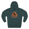 Red Mane Lion Logo Hoodie — Flame Graphic Three-Panel Fleece Hoodie