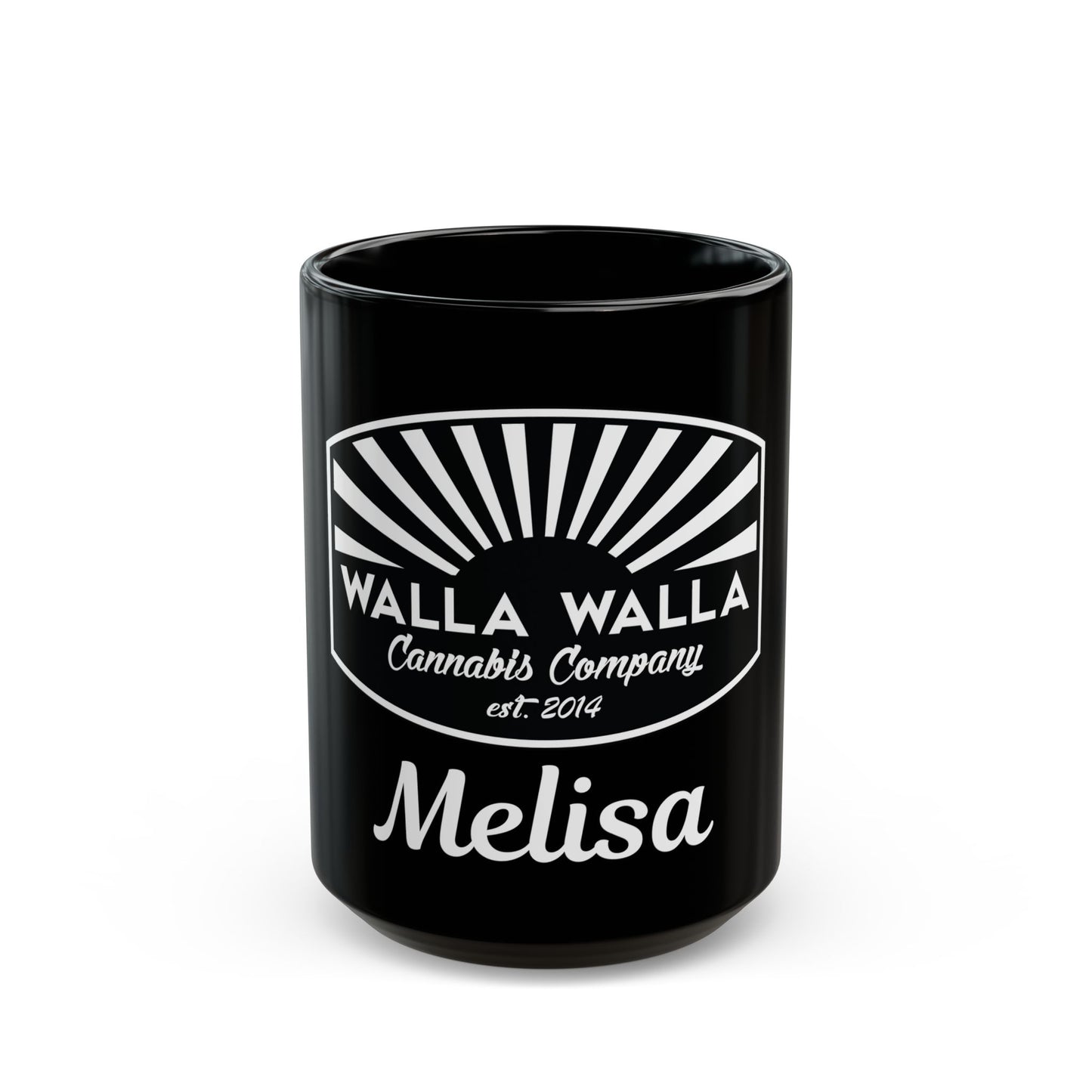 Custom Cannabis Company Black Mug | Unique Gift for Cannabis Lovers, Coffee Lovers, Personalized Mug, 11oz 15oz