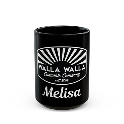 Custom Cannabis Company Black Mug | Unique Gift for Cannabis Lovers, Coffee Lovers, Personalized Mug, 11oz 15oz