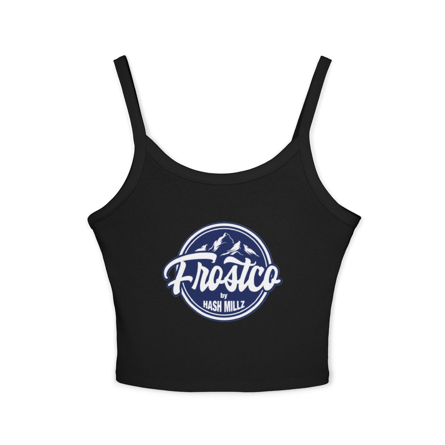 Spaghetti Tank Top - 'Frostrco' Mountain Logo Crop