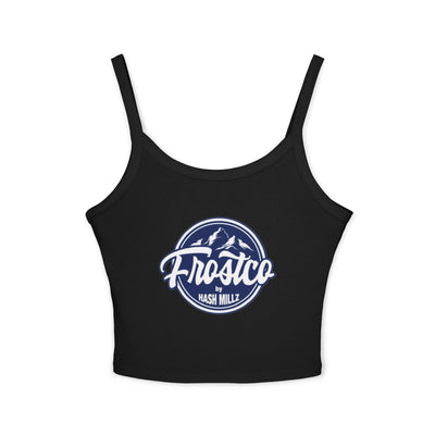 Spaghetti Tank Top - 'Frostrco' Mountain Logo Crop