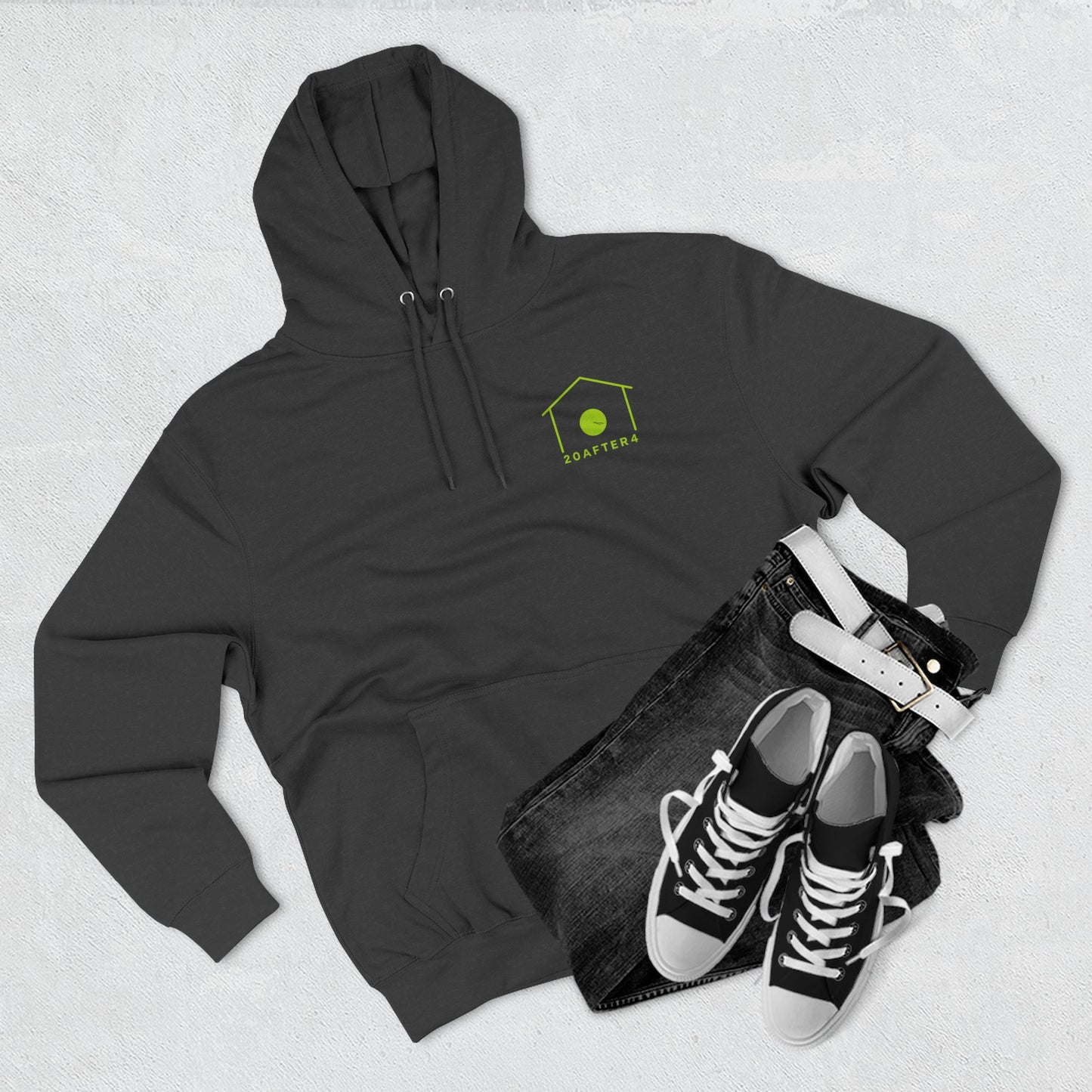 20AFTER4 Lime Logo Hoodie (Front & Back)