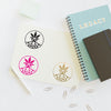 Legacy Sticker Sheet — Decorative Logo Stickers (Pink, Gold, Black)