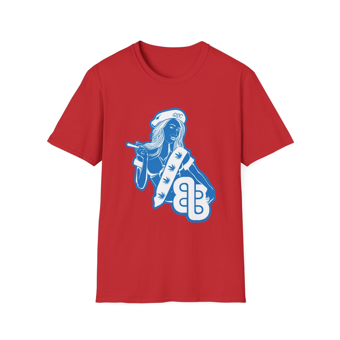 Sailor Babe Graphic T-Shirt — Blue Retro Pinup Tee