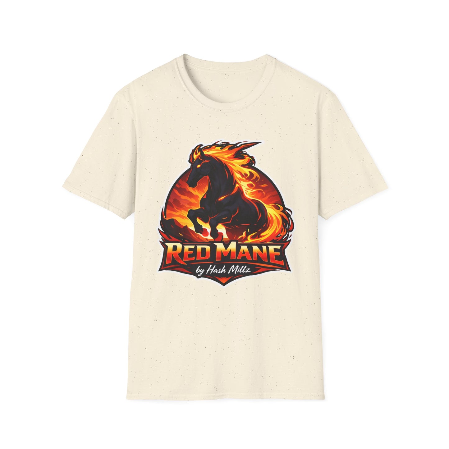 Flaming Stallion T-Shirt — "Red Mane" Graphic Tee