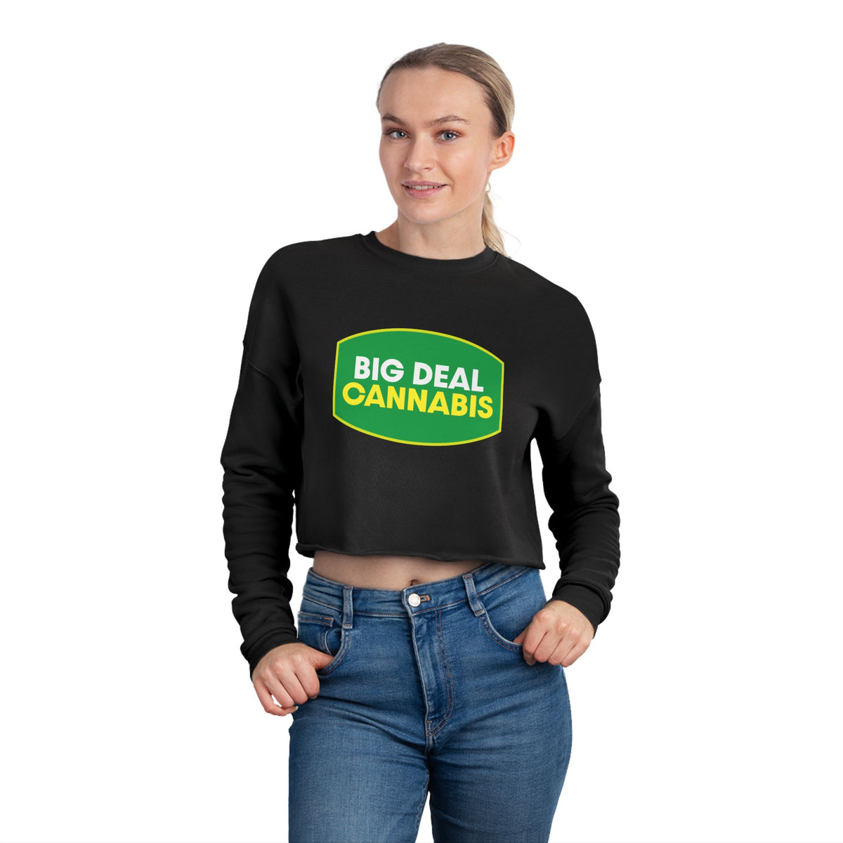 Big Deal Cannabis Cropped Sweatshirt